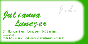 julianna lunczer business card